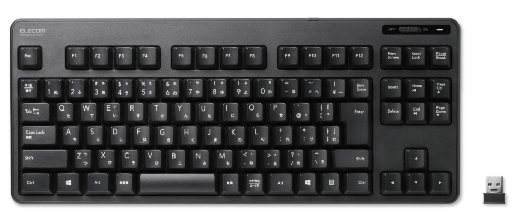 エレコム ワイヤレスキーボード TK-FDM105TXBK メンブレン